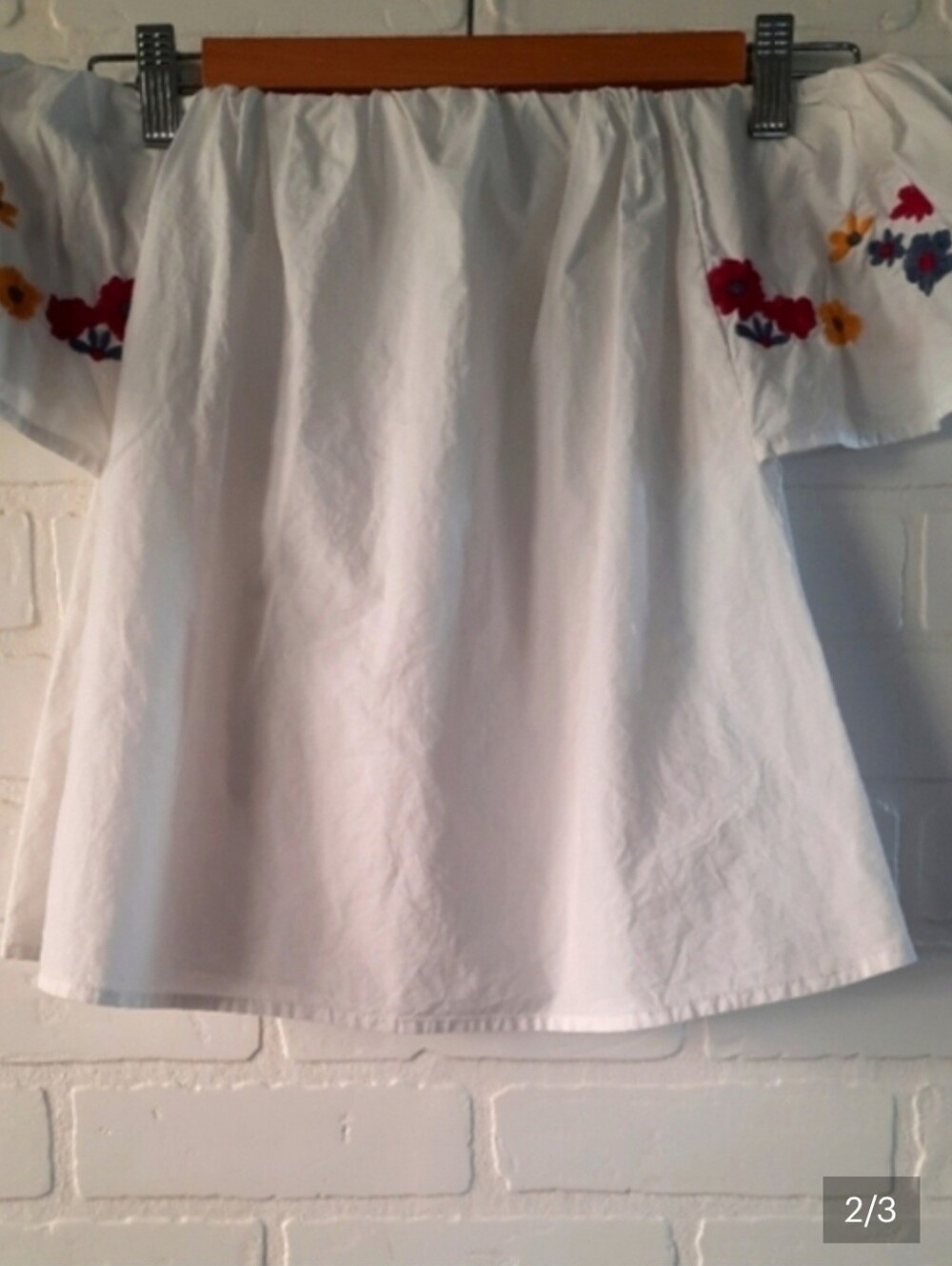 Embroidered Off-the-Shoulder Top